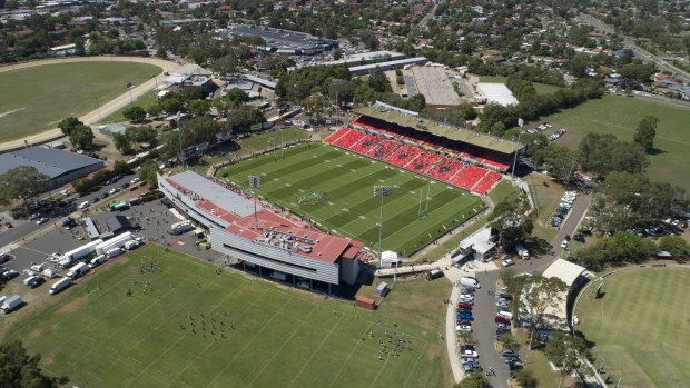 Panthers Stadium and training facilities nearby.