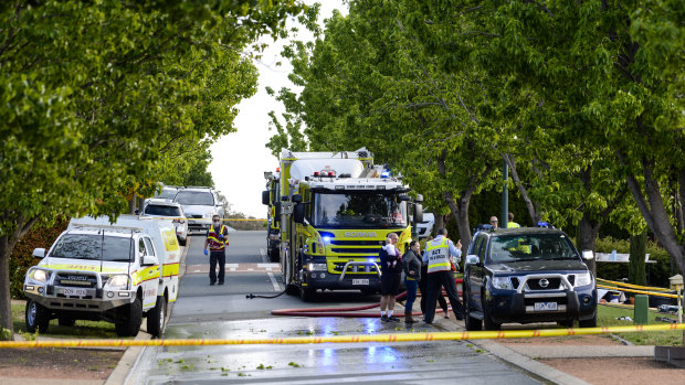 A house fire in Gungahlin caused a partial roof collapse. 
