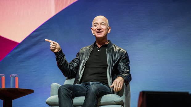 Amazon became the history's second ever trillion dollar company this week, and its founder Jeff Bezos (pictured) is the world's richest person. 