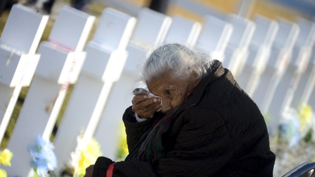 More than 200 relatives of 90  soldiers travelled to the islands after their remains were identified by a team led by the International Red Cross. 