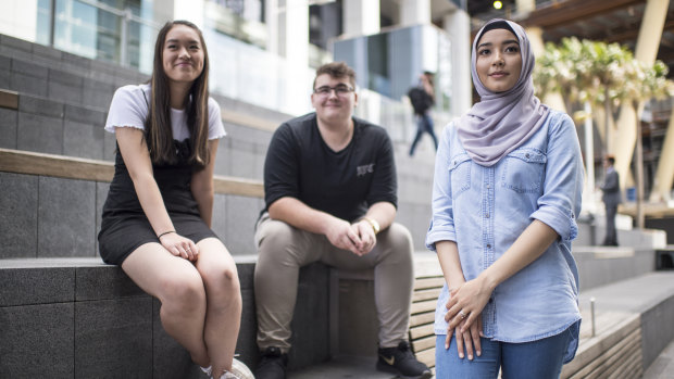 UWS students Hannah Lee, Liam Golightly, and Nilofar Sadeqi, were all admitted through the True Rewards program. 
