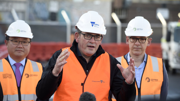 Premier Daniel Andrews argues the case for the Suburban Rail Loop in June.