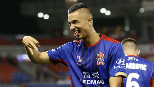 Newcastle Jets winger Joey Champess is chasing a contract of a different sort - with a record label.