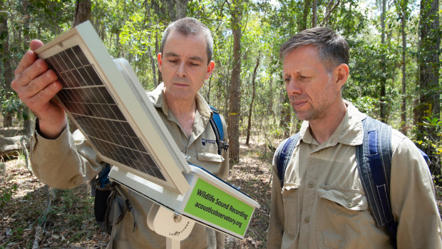 QUT Professor Paul Roe (left) is leading a team of scientists establishing the Australian Acoustic Observatory.
