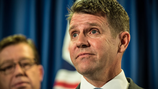 Backflip: Mike Baird's NSW government banned greyhound racing in 2016 only to go back on that decision months later.