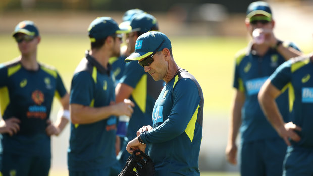 'Where memories are made': Justin Langer with the Australian team at the WACA.