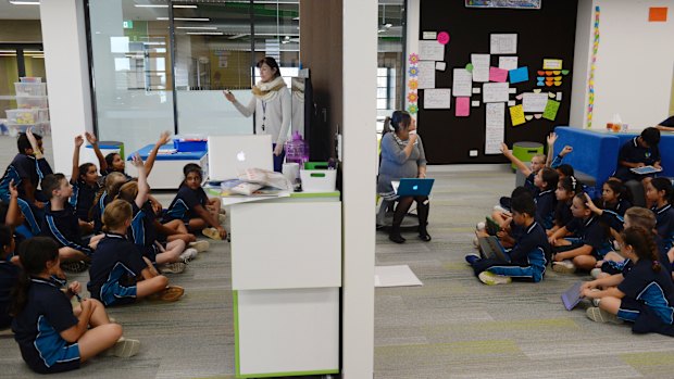 Inside an adaptive classroom at St Luke's in Marsden Park. 