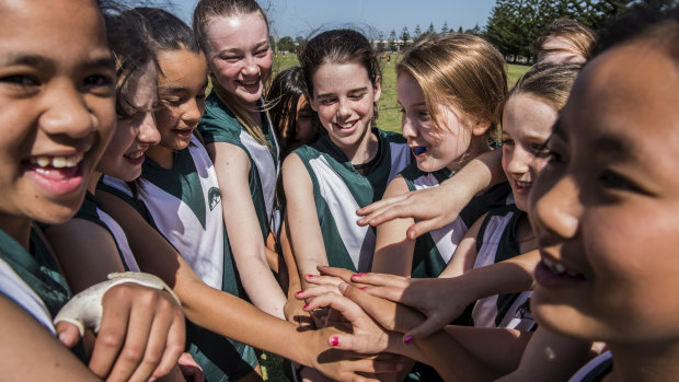 The popularity of AFL for girls at Wilkins Public School is part of a wider trend across NSW.