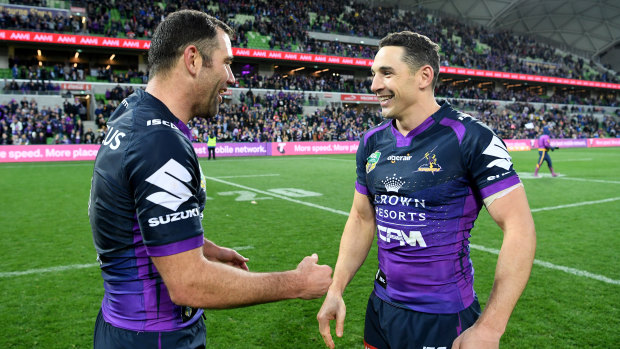 Future Immortals? Cameron Smith and Storm teammate Billy Slater.