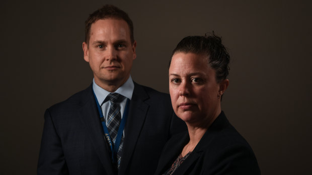 Detective Senior Constable Jason Regan and Detective Senior Constable Emma O'Rourke

