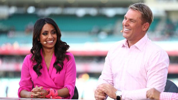 Isa Guha and Shane Warne are assets to the Big Bash League commentary teams. 