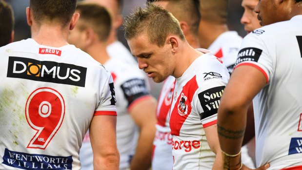 Under scrutiny: Dragons fullback Matt Dufty.