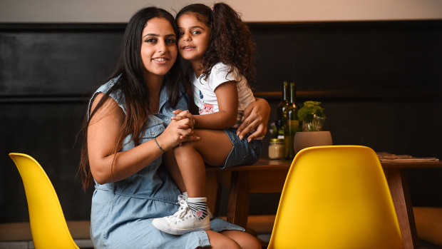 Hanna Kadi, with her daughter Elissa Hatoum, in the Albury cafe she owns with her brother.