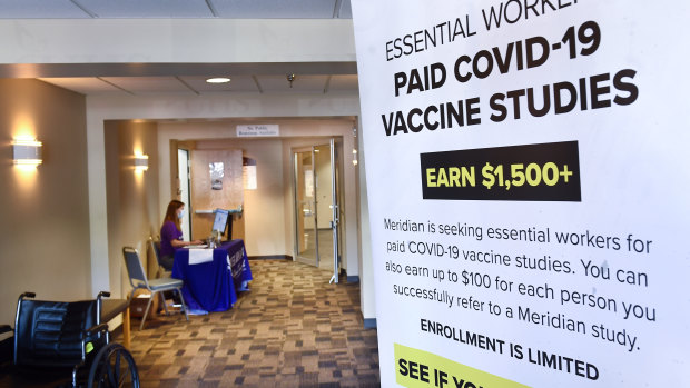 The world's biggest study of a possible COVID-19 vaccine, developed by Moderna and the US National Institutes of Health, gets under way. 