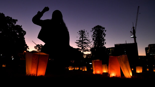 A candlelight vigil was held in Musgrave Park on Wednesday night.