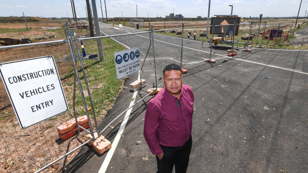 James Hohepa-Smith lives five minutes walk from the potential new dumping ground for the West Gate Tunnel soil. 