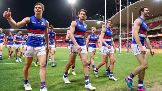 Best in show: The Bulldogs proved their pedigree with a thumping win over the Giants. 