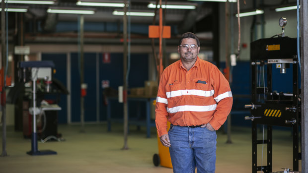 Automotive lecturer Billy Muller from North Regional Tafe's South Hedland campus. He will lead the delivery of the new heavy vehicle training.