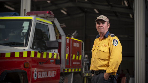 Balmoral village RFS Captain Brendan O'Connor at the volunteers' fire shed. "It was a time bomb waiting to go off.”