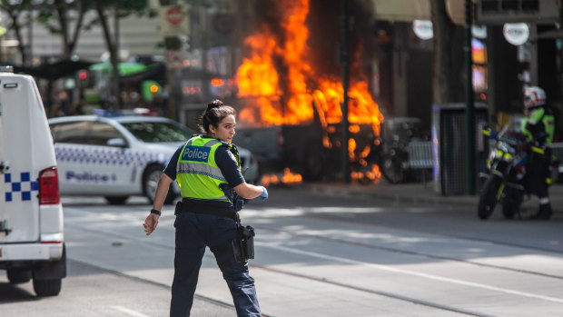 Barbecue gas canisters were found inside the ute. 