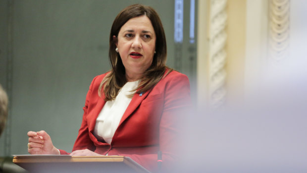Queensland Premier Annastacia Palaszczuk in Parliament this week.