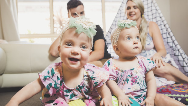 Twins Dahli and India Greenhalgh each weighed less than a kilo when they were born in January, 2018. Their parents Luke and Terri will be forever grateful for the help they received from the Neonatal Intensive Care Unit at the Canberra Hospital.