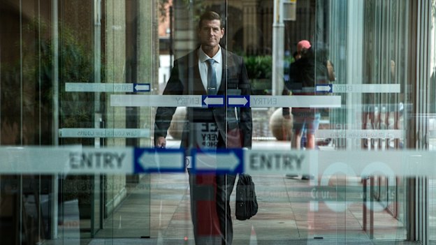 Former SAS soldier Ben Roberts-Smith leaving the Federal Court in 2022.