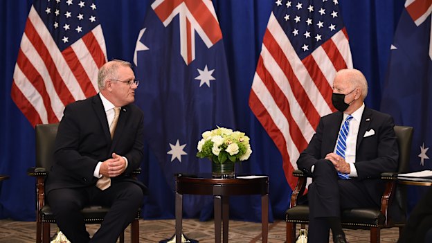 Prime Minister Scott Morrison meets with US President Joe Biden in New York this week. 