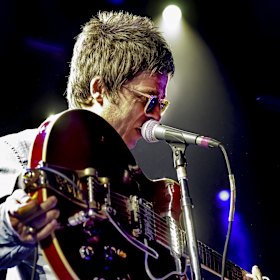 Noel Gallagher, on stage with his High Flying Birds in 2015, around the time of their second album, Chasing Yesterday.