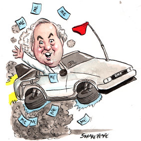 Former Eden-Monaro MP Peter Hendy wants Arthur Sinodinos' Senate vacancy. Illustration: John Shakespeare