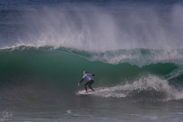 Kelly Slater competing at this year’s Rip Curl Pro. 