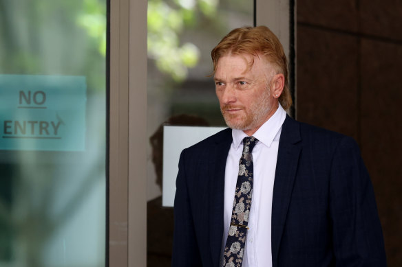 James Latchford attends Melbourne Magistrates’ Court.