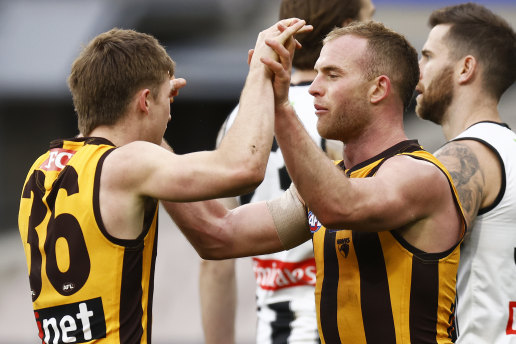 Tom Mitchell had 44 disposals and a goal in his side’s win over Collingwood.