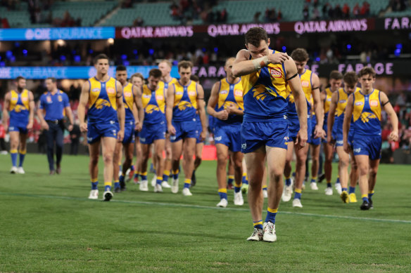West Coast captain Luke Shuey and his club are at their lowest ebb.