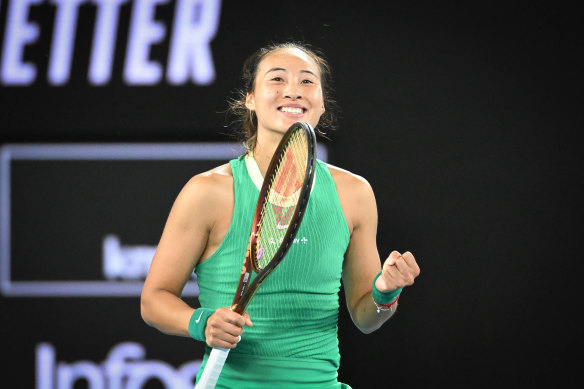 Qinwen Zheng advanced to her maiden grand slam final with straight-set win over Ukrainian qualifier Dayana Yastremska.