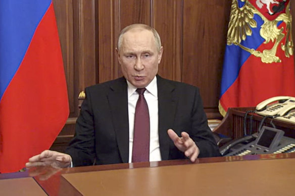 Not happy: Vladimir Putin.