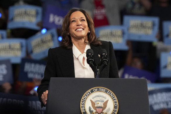 Democratic presidential nominee Vice President Kamala Harris