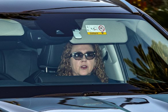 Minister Melissa Horne arrives at parliament on Monday.