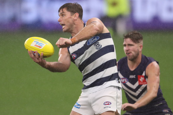 Geelong are considering appealing Tom Hawkins' one-match ban.