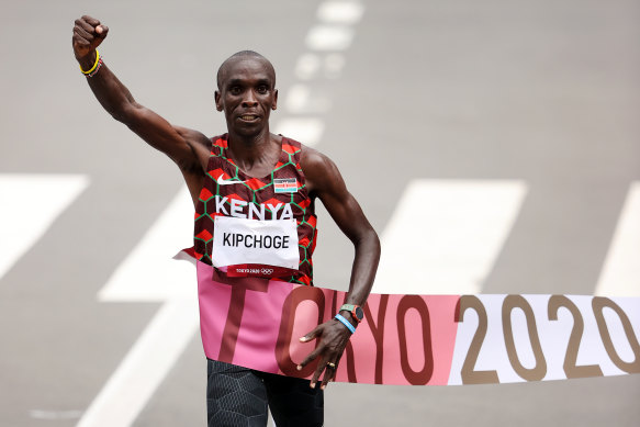 Eliud Kipchoge takes gold in Tokyo.