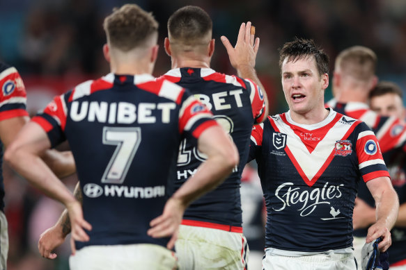 Luke Keary was excellent for the Roosters, despite feeling weary after witnessing the birth of his third son.