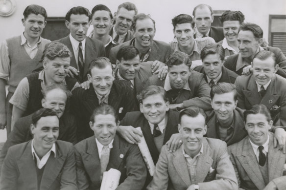 British builders bound for Australia aboard the Orion in March 1947.