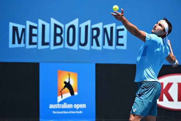 Matosevic in action at Melbourne Park in late 2015.