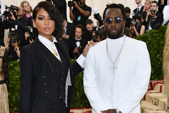 Cassie Ventura with Sean “Diddy” Combs in 2018. She testified that she endured years of abuse.
