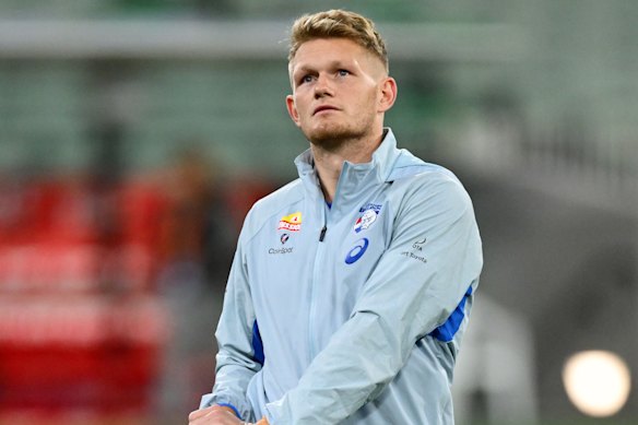 Adam Treloar in the pre-game.