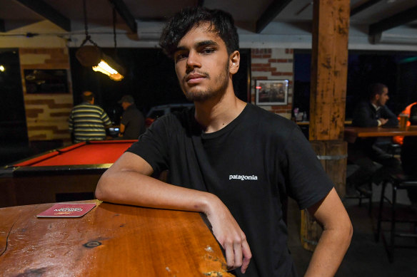 Rhys Kingdon in the Mallacoota pub.