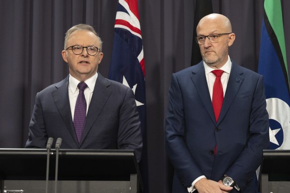 Prime Minister Anthony Albanese and ASIO chief Mike Burgess on Monday.