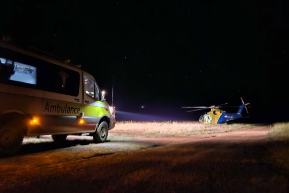 Ambulance and RACQ LifeFlight were on scene to help the woman and airlift her to Toowoomba.