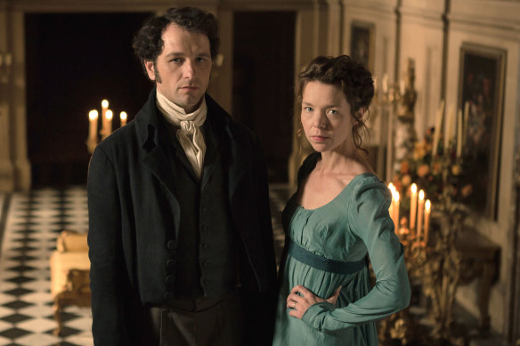 Darcy (Matthew Rhys) and Elizabeth (Anna Maxwell Williams) starred in Death Comes to Pemberley.