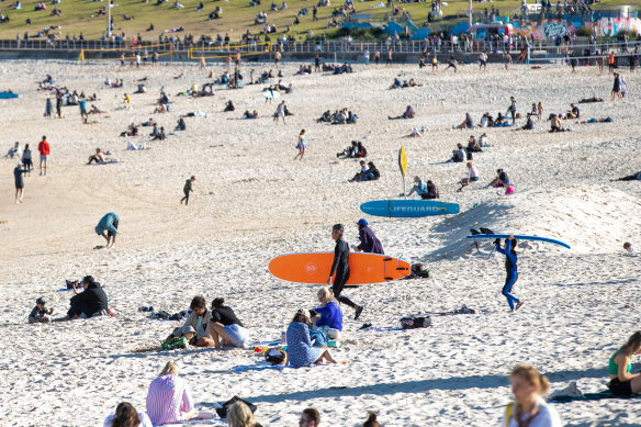 Winter in Bondi on Sunday. But the rains are coming.